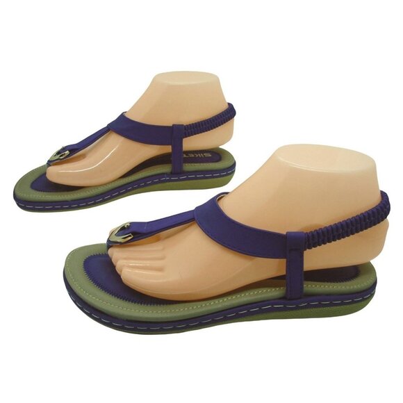 Siketu Bohemia Ethnic Soft Flat Sandals Comfortable Wedge Shoes Sz 39 / US 8.5 - Picture 2 of 12